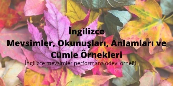 İngilizce Mevsimler, Okunuşları, Anlamları ve Cümle Örnekleri